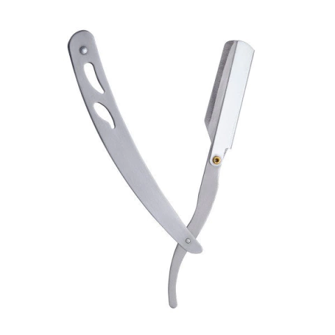 Navalhete De Aço Prata Profissional Aço Inoxidável