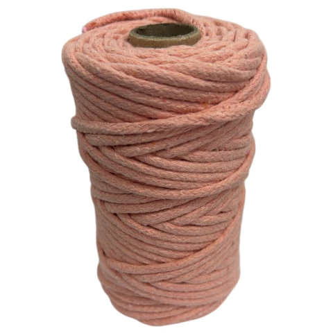 Corda de algodão trançada de 4mm - 50m (SEM ALMA) - Cordões e Galhos