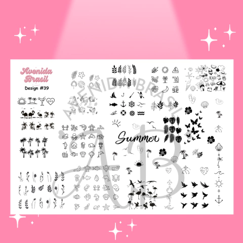 Stencil 39 verano/ summer - Plantilla en PDF