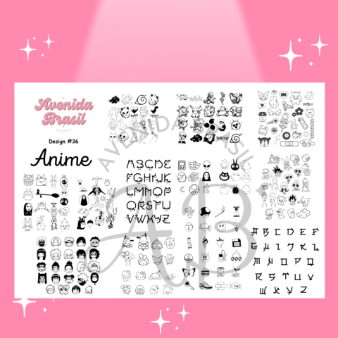 Stencil 36 ANIME - Plantilla en PDF