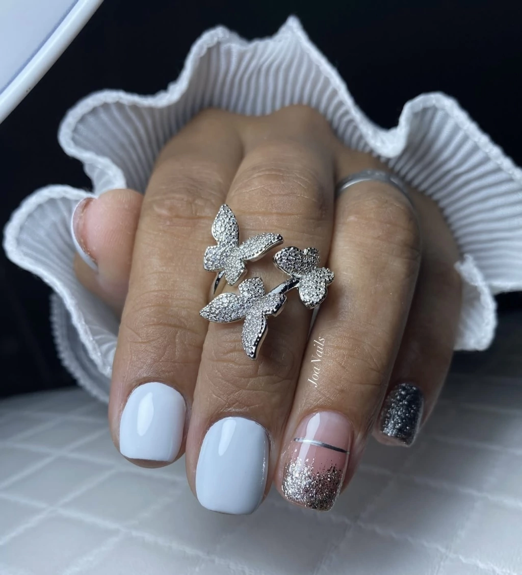 Anillo para fotos Mariposa dorado
