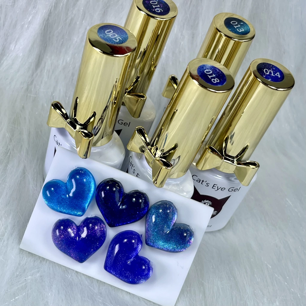 Colección Galaxia 5 esmaltes Cats Eyes Bella Rosa efecto ojo de gato 12ml