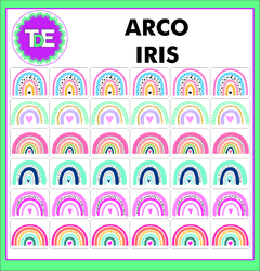 STICKERS ARCO IRIS TRANSPARENTES - comprar online