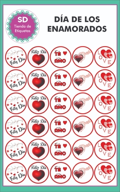 Stickers Dia de los Enamorados - comprar online