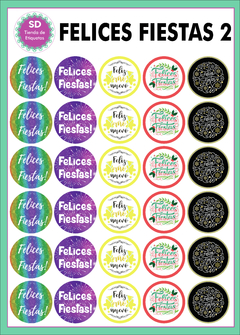 Stickers Felices Fiestas 2 - comprar online