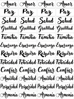 Stickers Palabras Positivas con fondo Transparente en internet