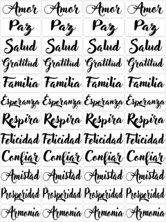 Stickers Palabras Positivas con fondo Transparente en internet