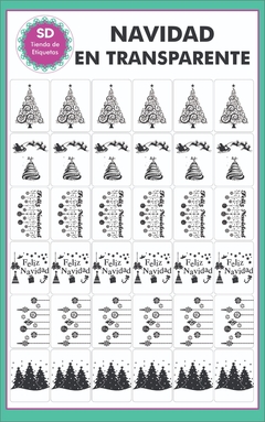 Stickers Navidad en transparente -   Tienda de Etiquetas®