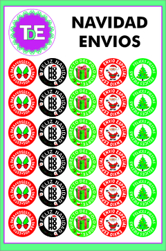 STICKERS NAVIDAD ENVIOS - comprar online