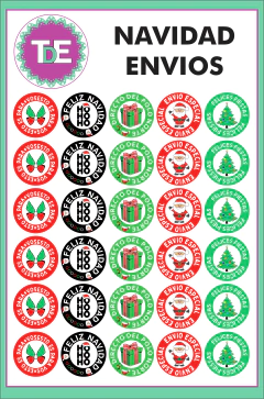STICKERS NAVIDAD ENVIOS - comprar online