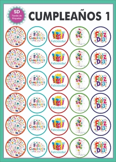 Stickers Cumpleaños 1 - comprar online