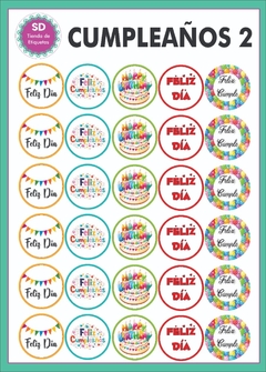 Stickers Cumpleaños 2 - comprar online