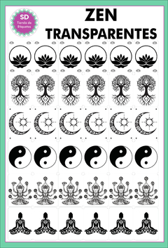 STICKERS ZEN TRANSPARENTES - comprar online