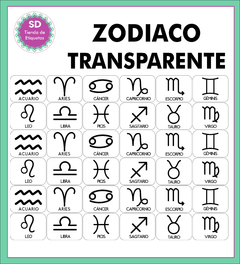 STICKERS ZODIACO TRANSPARENTES - comprar online