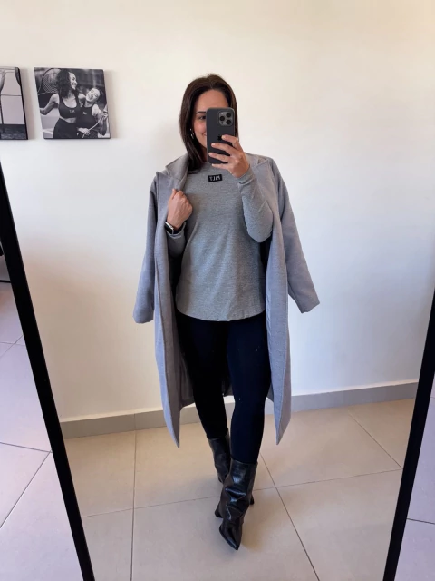 CAMISETA MANGA LONGA DUNK CINZA - comprar online