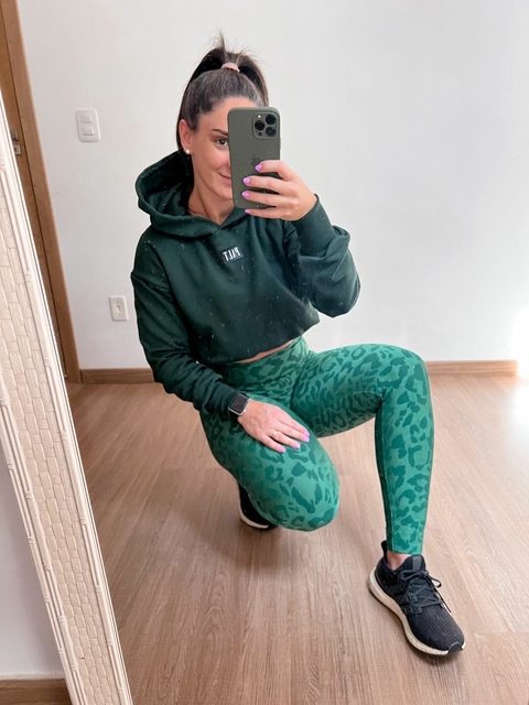 MOLETOM CROPPED VERDE
