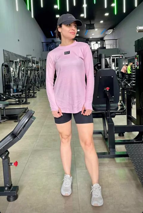 CAMISETA MANGA LONGA DUNK ROSA