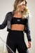 CASACO CROPPED ZÍPER PRETO