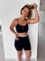 SHORT TEXTURA PRETO CÓS BRANCO - loja online
