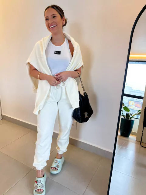 CALÇA MOLETOM OFF WHITE