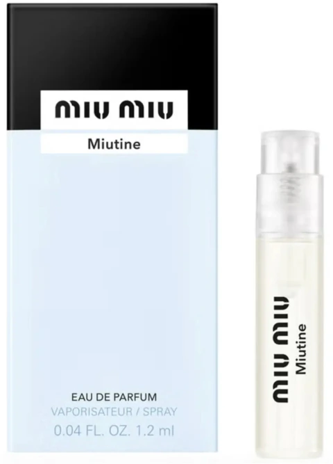 AMOSTRAS-Perf. Fem. Miu Miu Miutine EDP com 1,2 ml