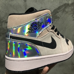 Nike Air Jordan 1 Mid "Dirty Powder Iridescent" - Outlet Imports Shoes