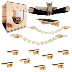 Playground para gatos Eco cama 2.0, 13 peças