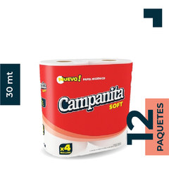 PAPEL HIGENICO CAMPANITA SOFT X4 30mts - comprar online