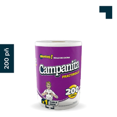 Rollo de Cocina Campanita DOBLE HOJA 200 p