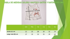 Solero náutico de algodón Gatita y ratoncito - Patytap - Ropa de bebé y niños