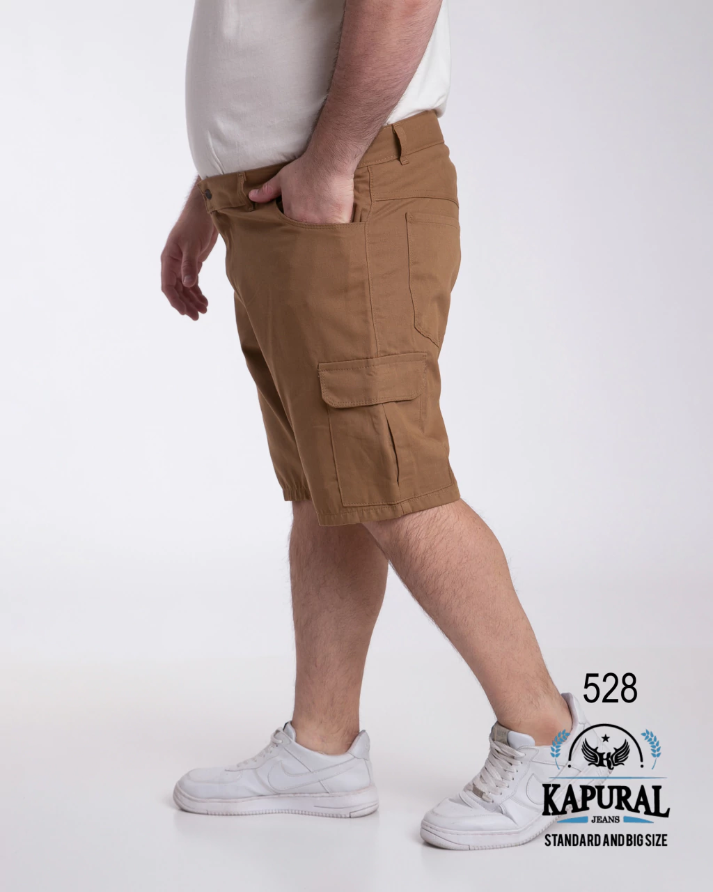 528 - bermuda cargo de gabardina 50 al 70