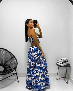 Vestido Samantha Azul Escuro na internet