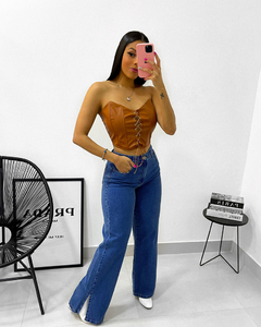 Calça Jeans Pantalona Mariana - comprar online