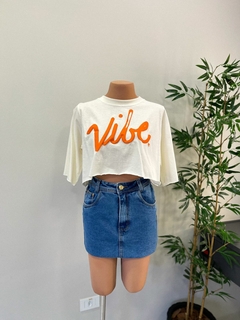 Cropped Tee Vibe Laranja
