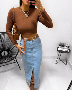 Saia Jeans Midi - comprar online