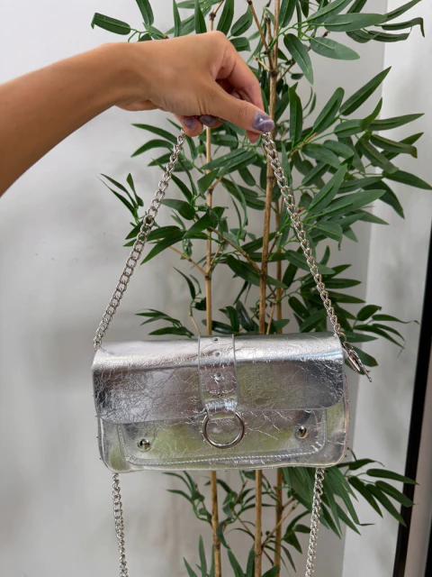 Bolsa Prata Corrente Laura