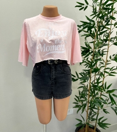 Cropped Tee Enjoy Rosa - comprar online