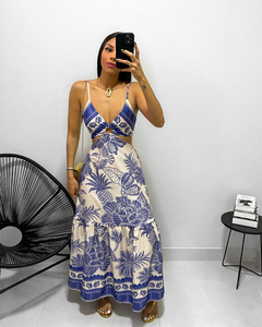 Vestido Jade Azul Abacaxi