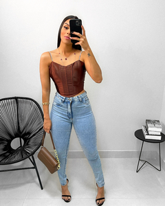 Cropped Corset Acetinado