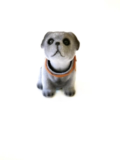 Perro Bulldog Mueve Cabeza Mediano Felpa