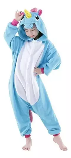 Kigurumi UNICORNIO CELESTE para niños - comprar online