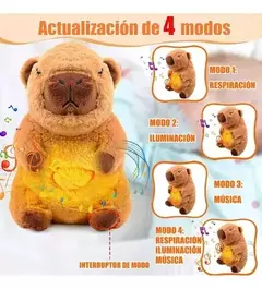 Capybara peluche de apego que respira - con luz y sonido - Premavintage