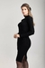 Vestido Canelado Manga Longa - loja online