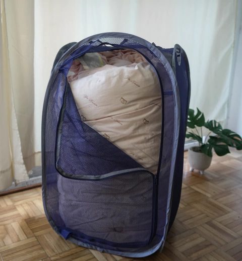 CESTA DE ROPA PLEGABLE PARA ROPA 2 CIERRES