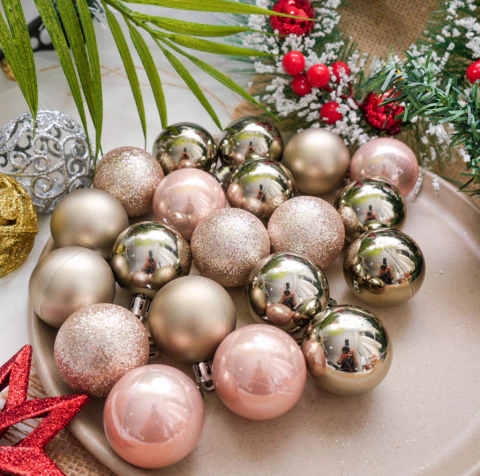 BOLAS NAVIDEÑAS 4CM (20 UNIDADES)