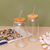 VASO DE VIDRIO CON TAPA DE BAMBU - comprar online
