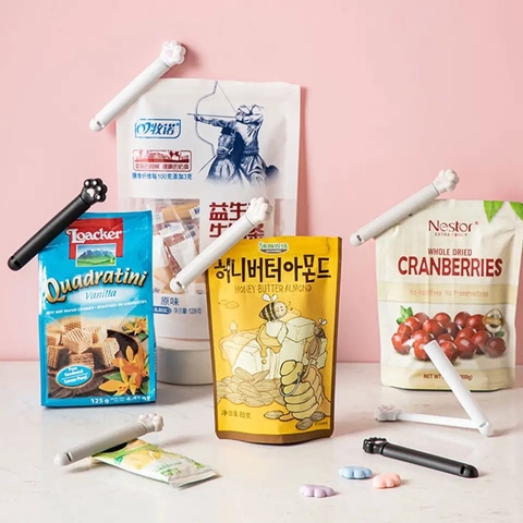 CLIPS CIERRA BOLSAS EN FORMA DE PATITAS DE GATOS