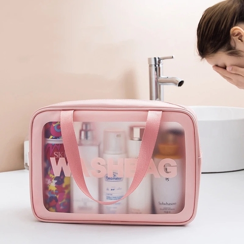 PORTA COSMÉTICOS TRANSPARENTE (L)
