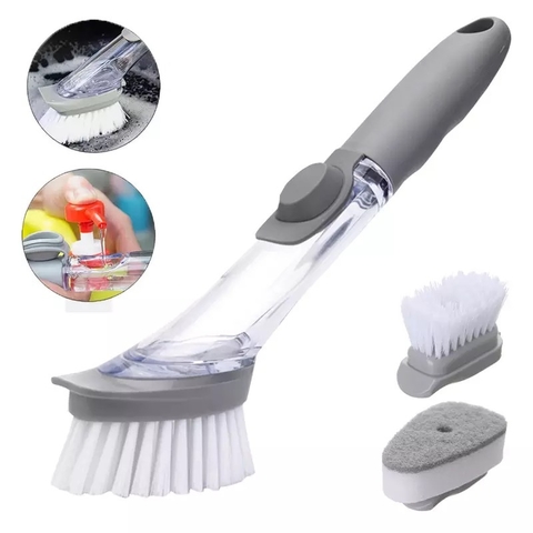 CEPILLO CON DISPENSER PARA LAVAR VAJILLAS