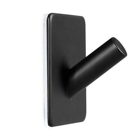 Percha Gancho Autoadhesiva Acero Inox Negra - comprar online